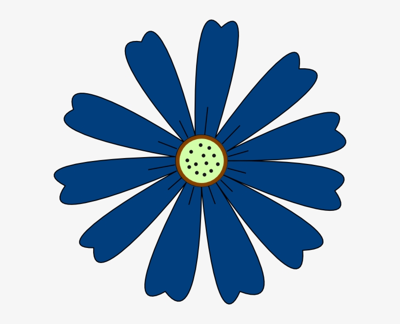 Blue Flower Clipart Top Border, transparent png