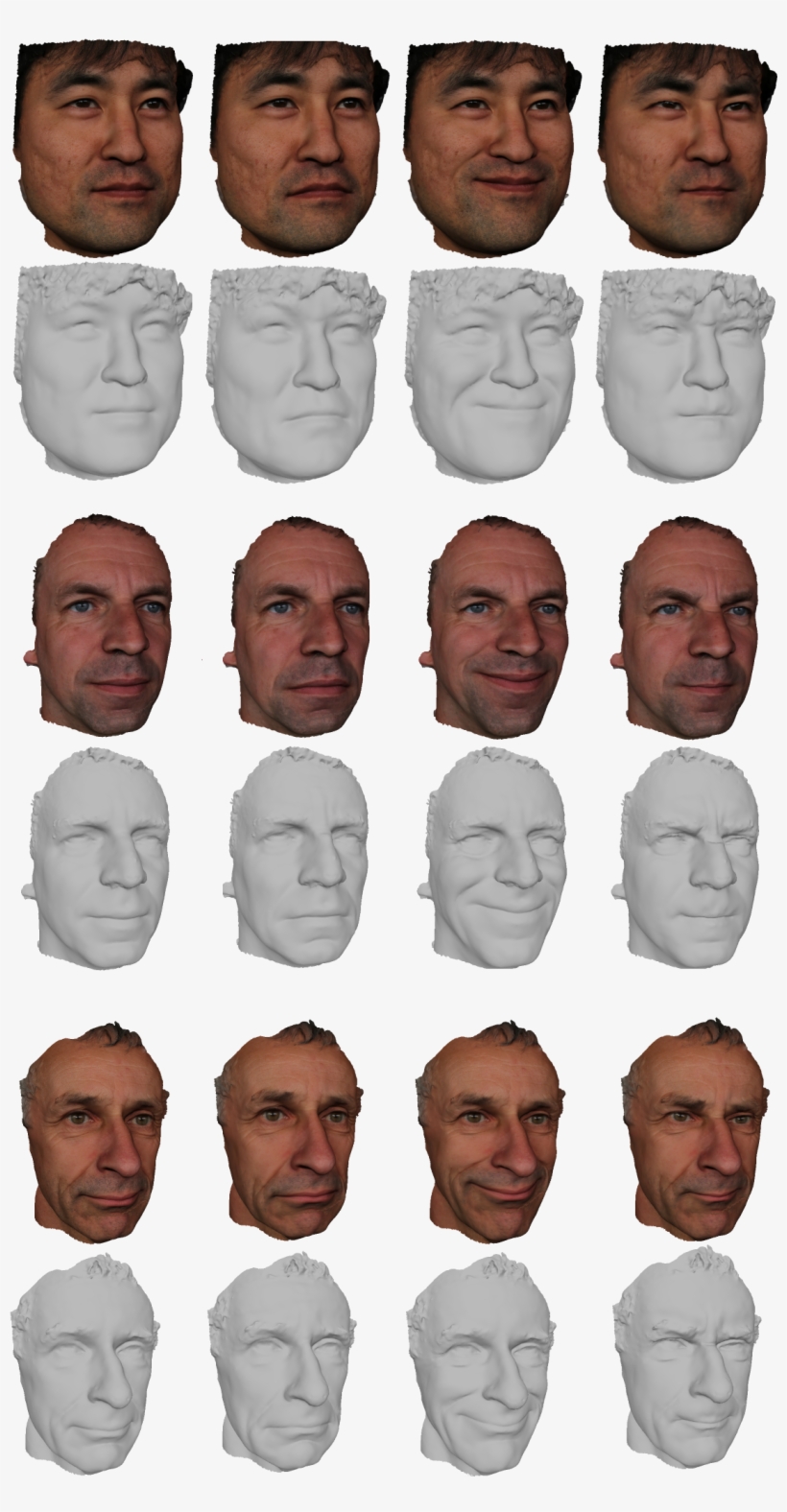 First Column Shows Original Photogrammetrically Obtained, transparent png