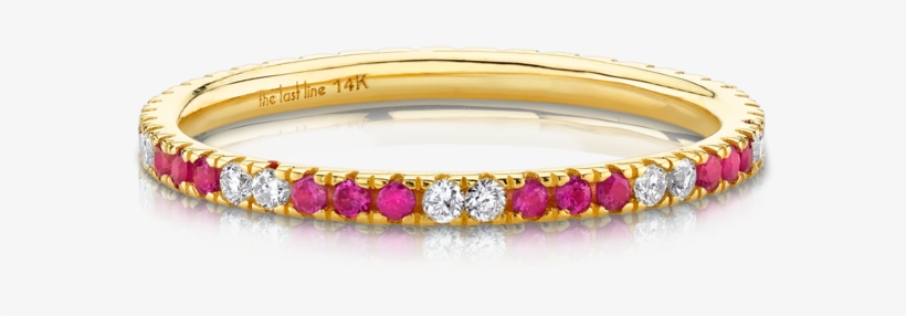 Diamond And Ruby Eternity Band, transparent png