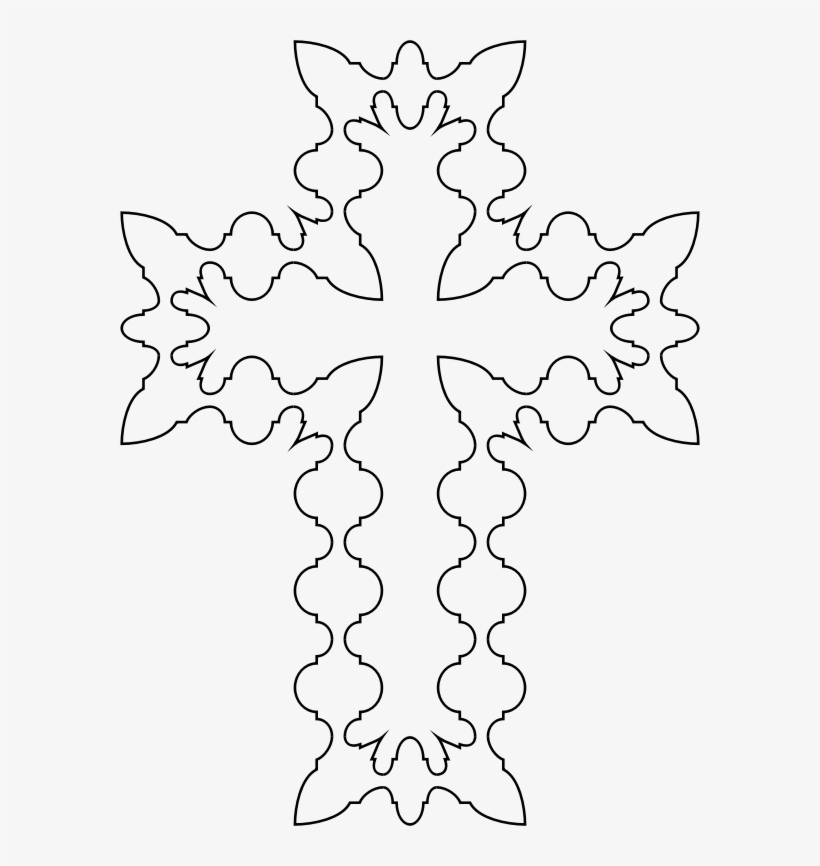 Geometric Braces Cross, transparent png
