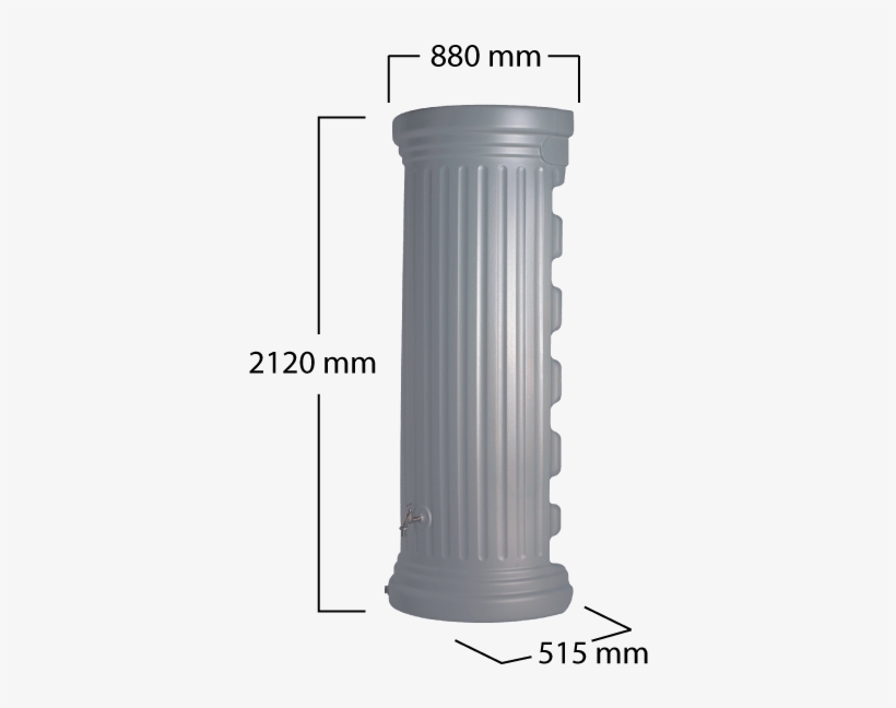 Column Wall Tank Stone Grey, transparent png