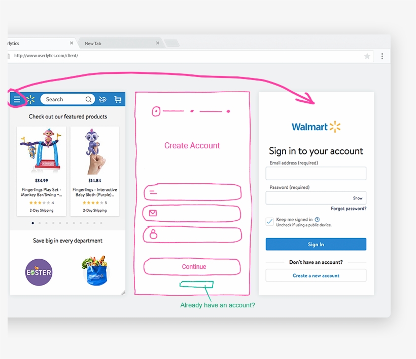 User Test Prototypes, transparent png