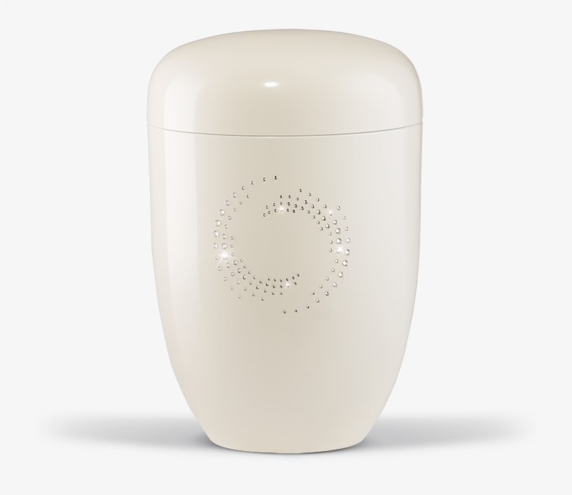 Stahlurne, Cremeweiß, Swarovski Elements, transparent png