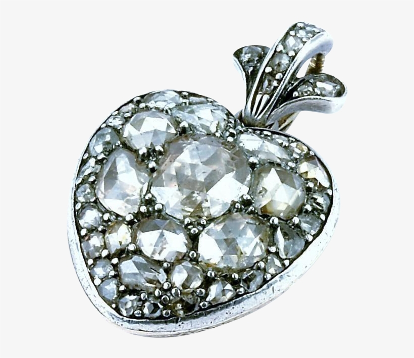 A Splendid Georgian 'flaming Heart' Diamond Locket,, transparent png