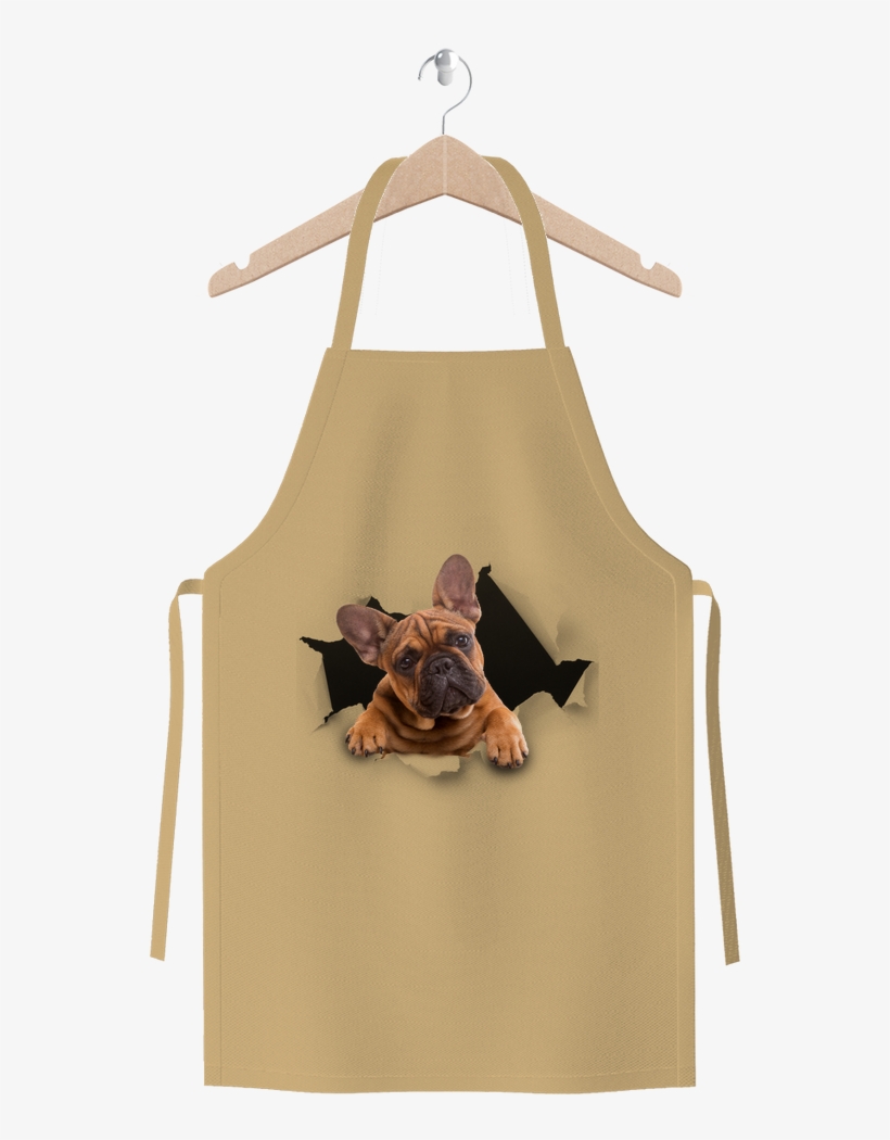 Peeking Frenchie ﻿premium Jersey Apron, transparent png