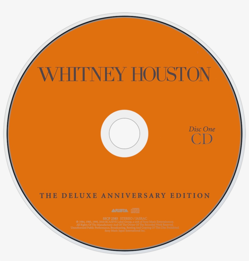 Whitney Houston Whitney Houston Cd Disc Image, transparent png