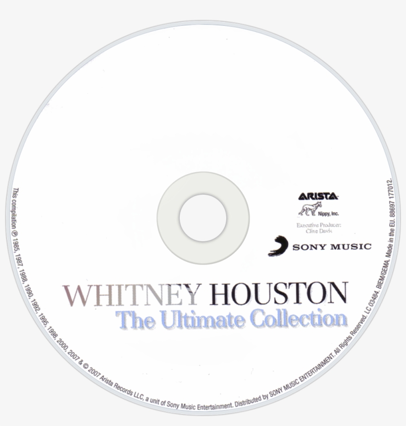 Whitney Houston The Ultimate Collection Cd Disc Image, transparent png