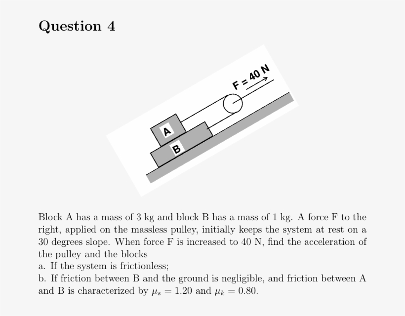 Block A Has A Mass Of 3 Kg And Block B Has A Mass, transparent png