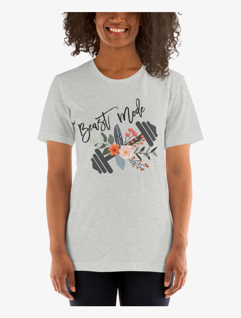 Beast Mode Floral Tshirt, transparent png