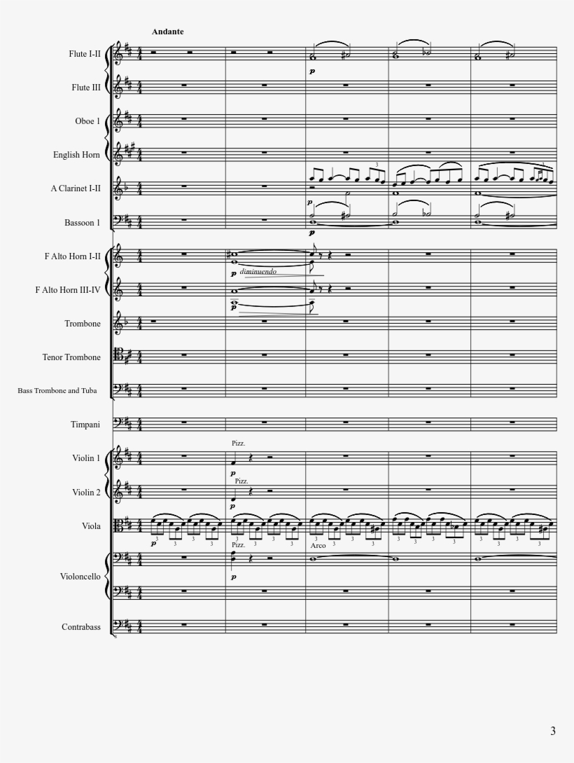 Andante From Second Symphony In F Sharp Minor Op - Christmas Festival Leroy Anderson Page 5, transparent png
