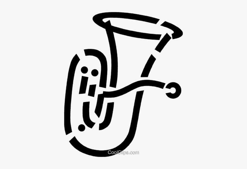 Tuba Royalty Free Vector Clip Art Illustration Vc046197 - Tuba Clipart, transparent png