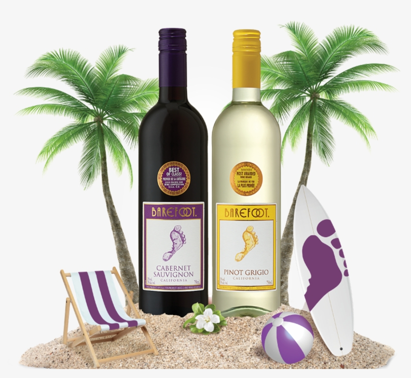 Let's Get Barefoot - Barefoot California Cabernet Sauvignon, transparent png