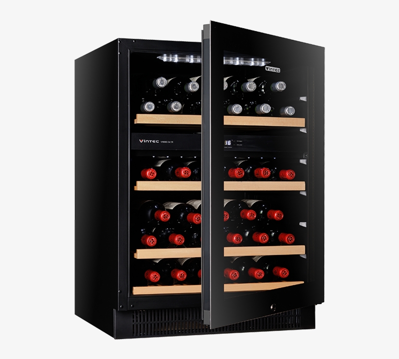 Img - Vintec V40sg2ebk 40 Bottle Two Zone Wine Fridge, transparent png