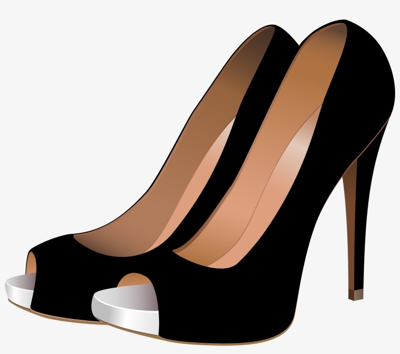 Black High Heels Png Clip Art - High-heeled Shoe, transparent png