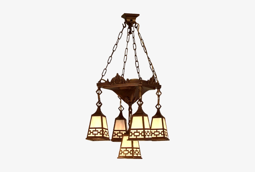 Arts Crafts Craftsman Mission Chandeliers Ceiling Lights - Arts And Crafts Design Lights, transparent png