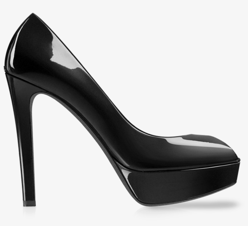Black Heel Women Shoe - Black Heels Png, transparent png