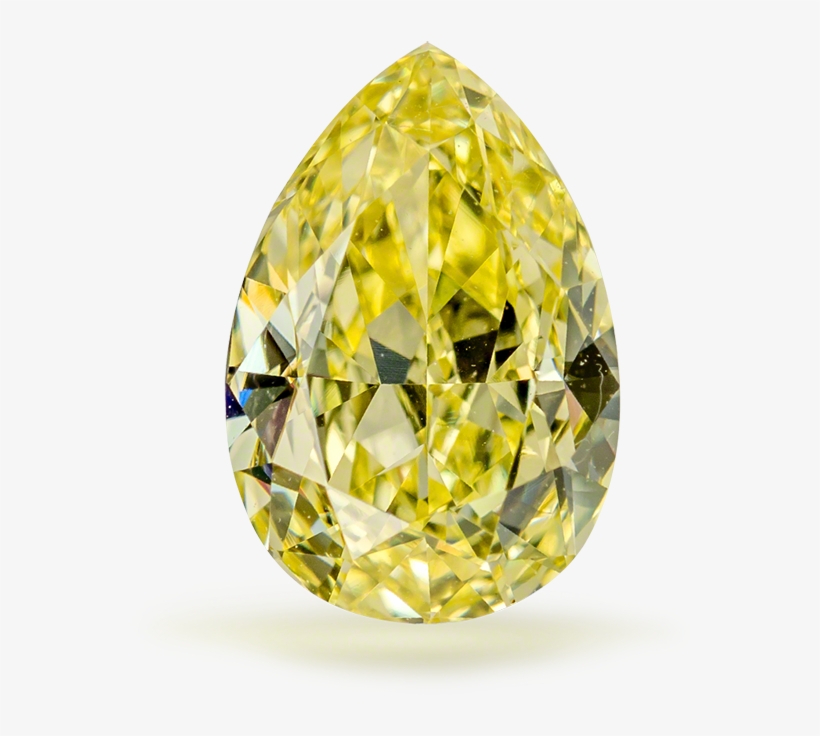 20 Fancy Intense Yellow Diamond Pear If - Fancy Yellow Diamond Png, transparent png