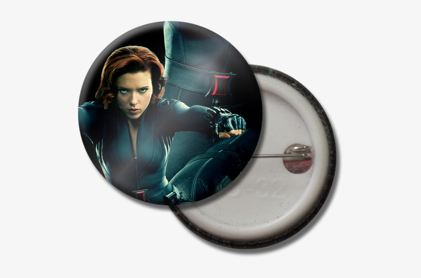 Black Widow Button Pin - Badge, transparent png