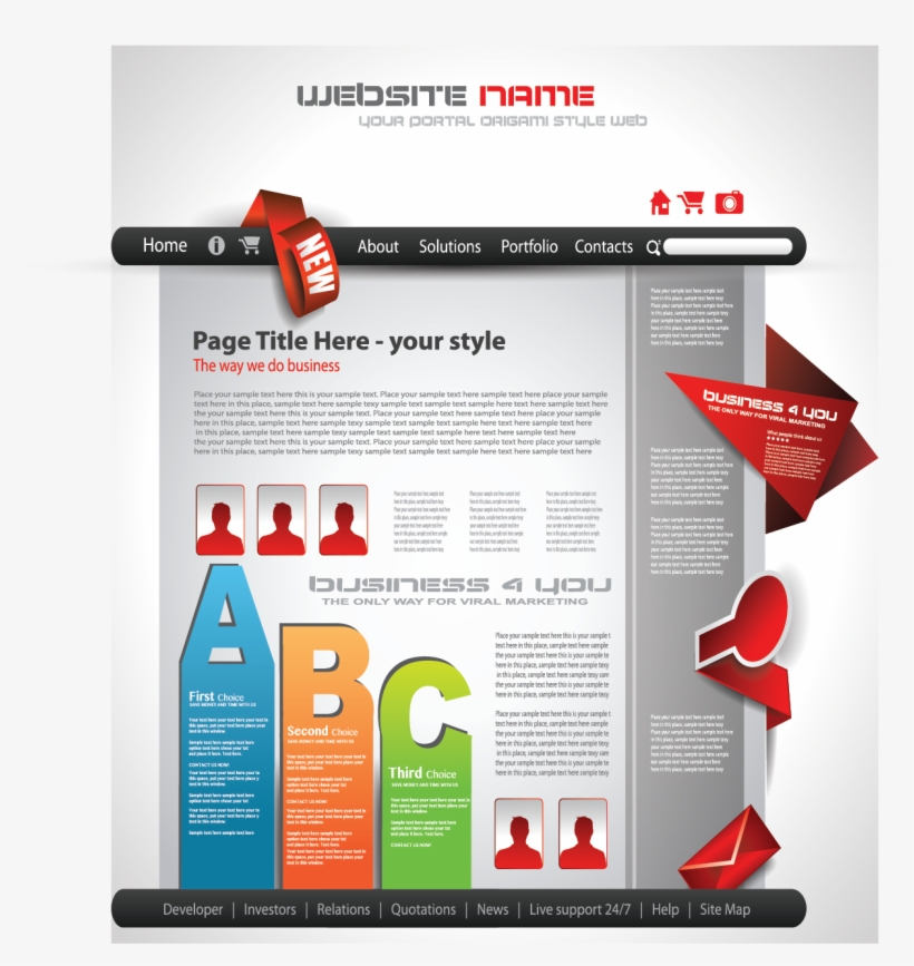 Check Out My @behance Project - Web Template, transparent png