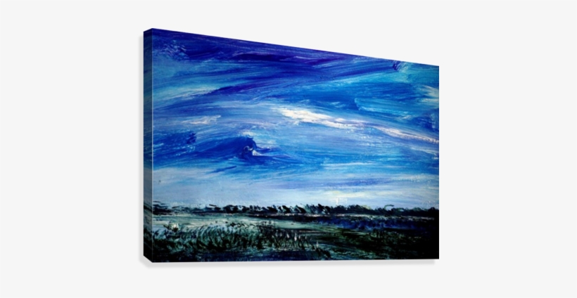 Sky And Fields Canvas Print - Painting, transparent png