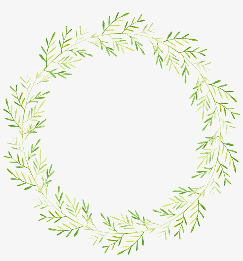 Chili Green Leaf Cartoon Transparent - Watercolor Vines Wreath Transparent Background, transparent png