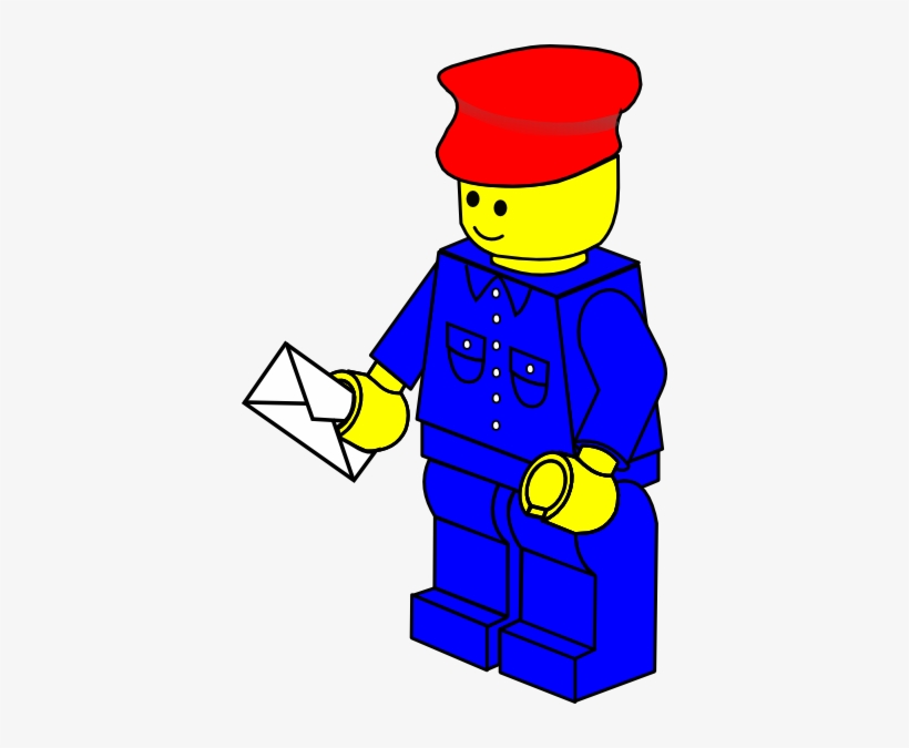 Lego Town Postman Clip Art Free Vector - Lego Clip Art, transparent png