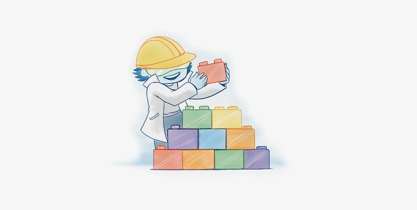 “cy Guy” Building With Legos - Construction Worker, transparent png