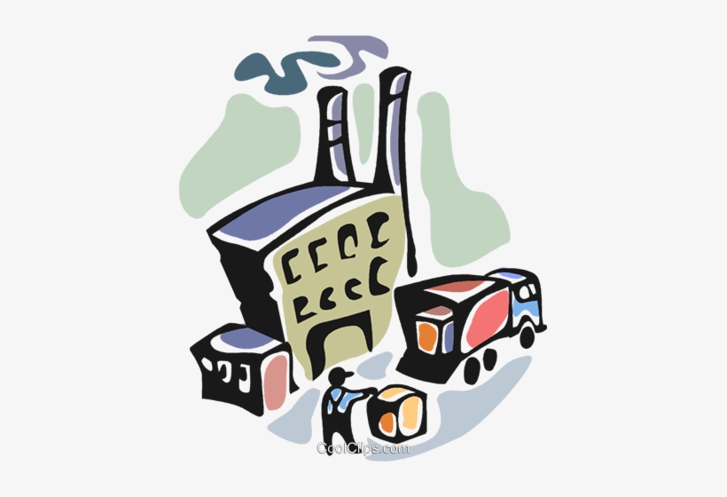 Picture Royalty Free Library Collection Of Factory - Factory Truck Clipart, transparent png