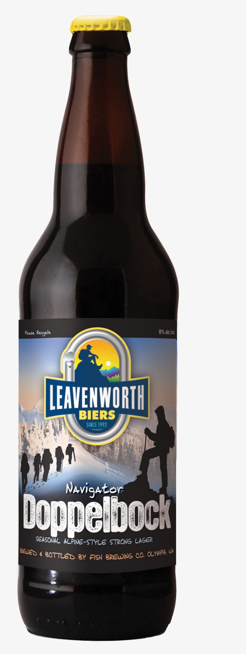 22oz Navigator Doppelbock - Leavenworth Navigator Doppelbock - Fish Brewing Company, transparent png