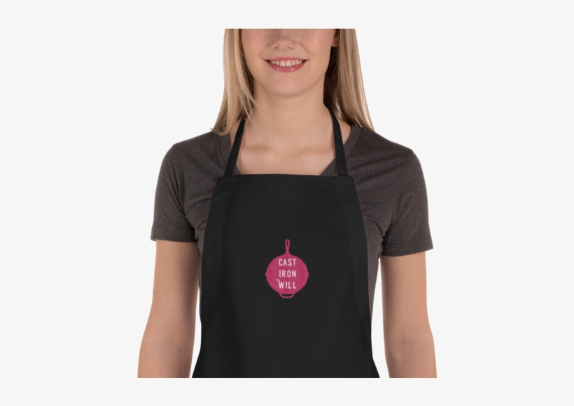 Cast Iron Will Embroidered Apron - Apron, transparent png