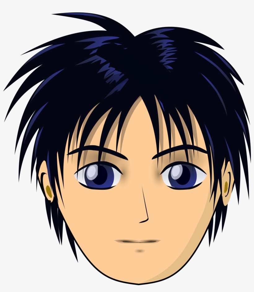 216 × 240 Pixels - Guy Black Hair Clipart, transparent png