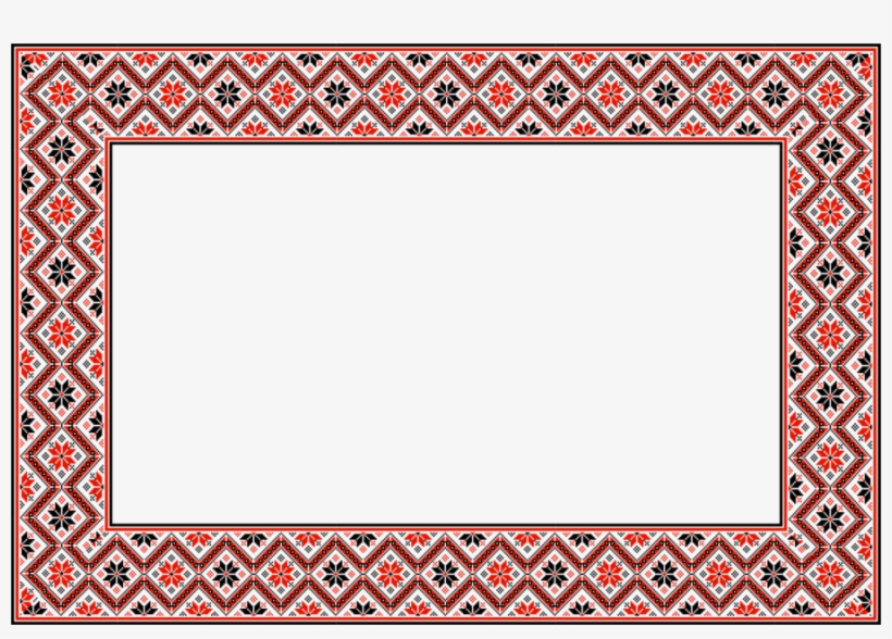 Embroidery Frame Png Clipart Picture Frames Borders - Clip Art, transparent png