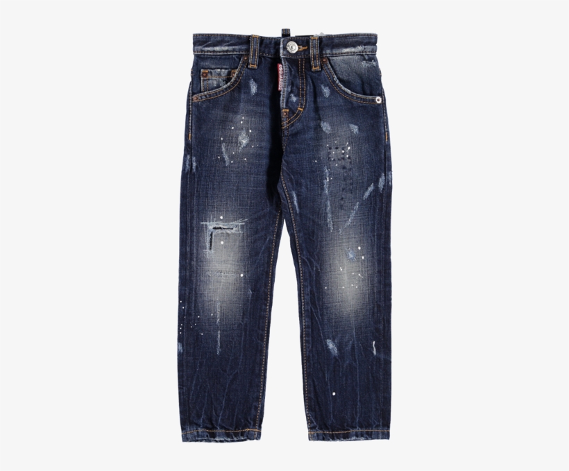 "cool Guy" Distressed Denim Paint Splatter Jeans Dark, transparent png