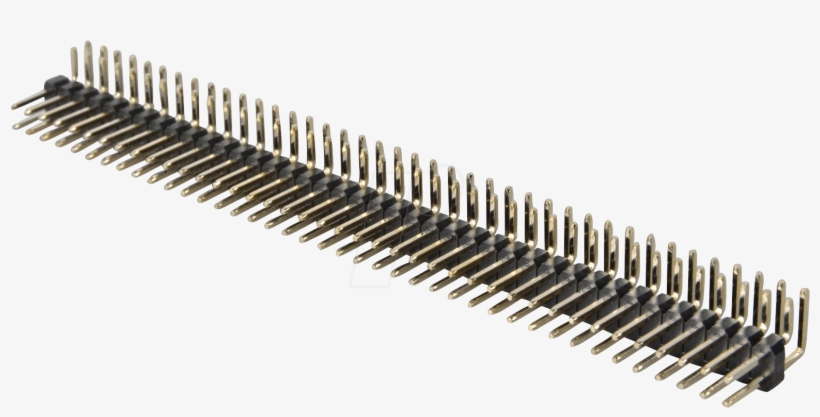 2 X 40-pin Header, Angled, Pitch, transparent png