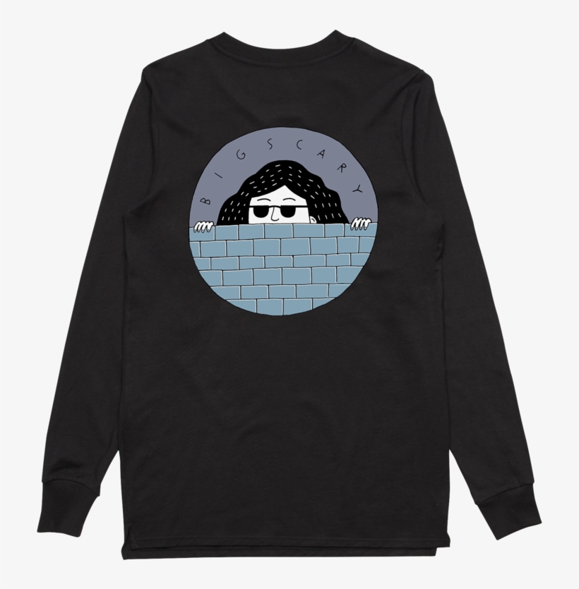 Peeping Tom/ Black Longsleeve T-shirt, transparent png