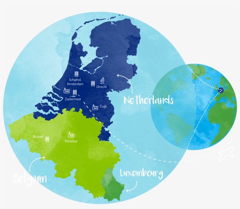 The Benelux Area And The Earth, transparent png