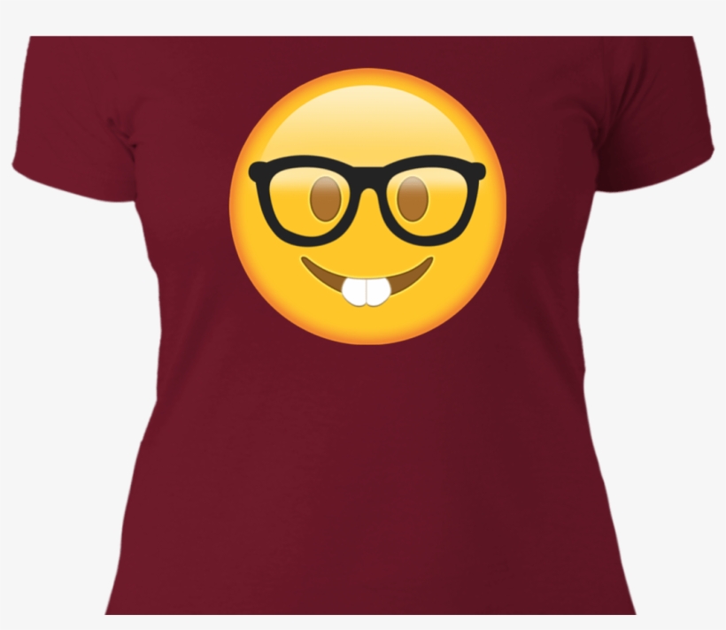 Nerd With Glasses Emoji Shirt Costume Birthday Party, transparent png