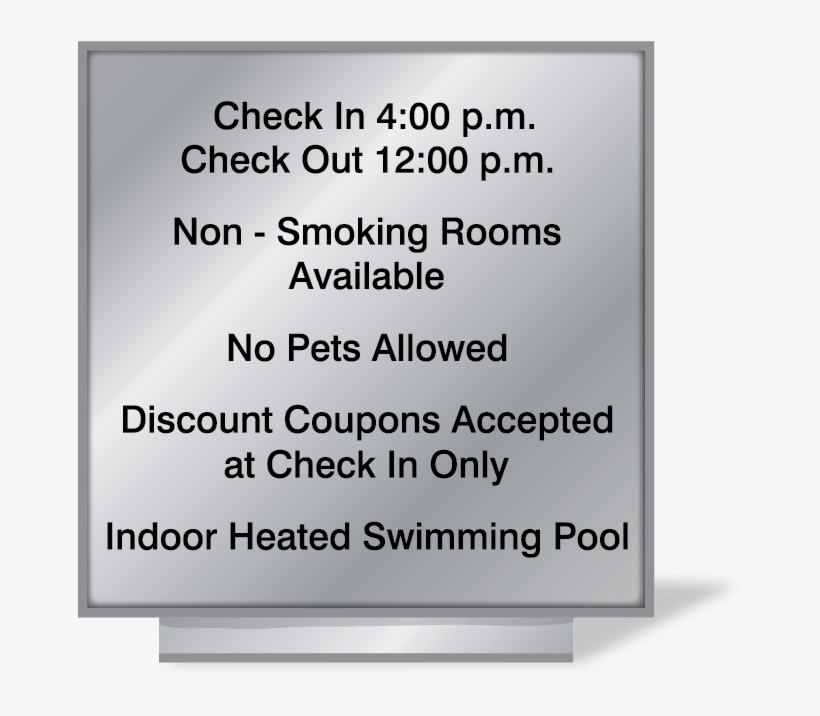 Front Desk Policy 8 X, transparent png