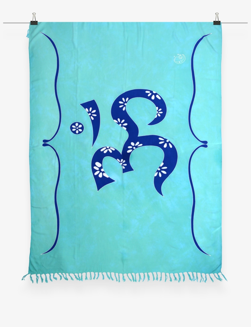 06 Sarong Unisex Turqoise Ohm, transparent png