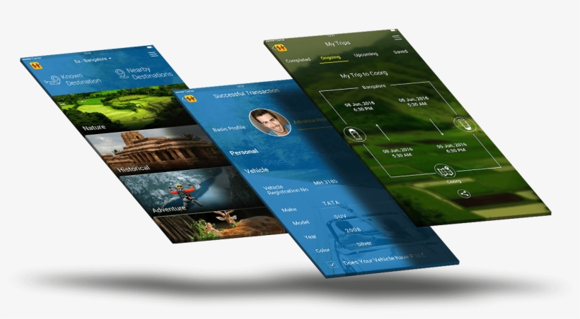 Happy Roads Mobile App Design3, transparent png
