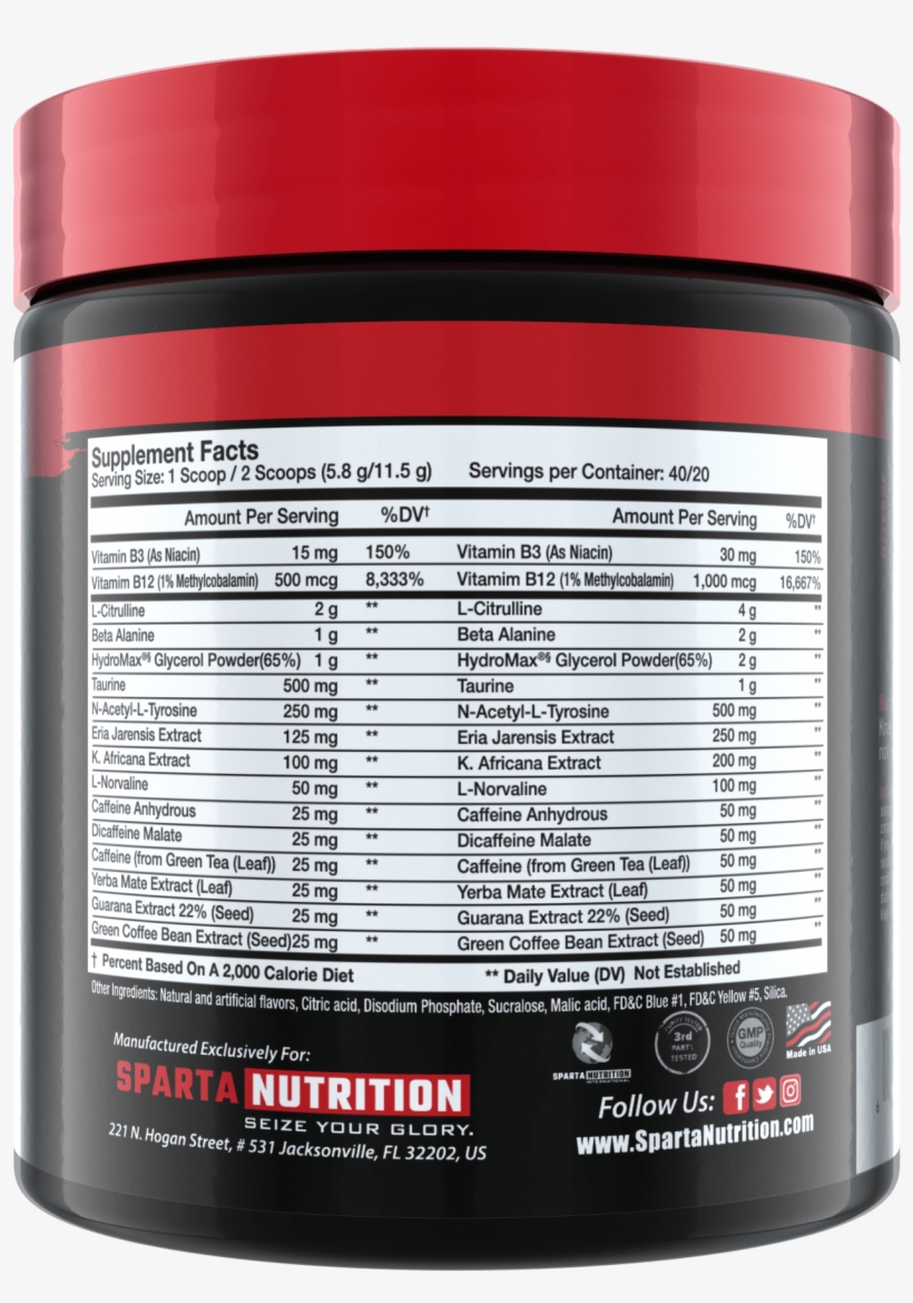 Sparta Nutrition Kraken Pre Workout, transparent png