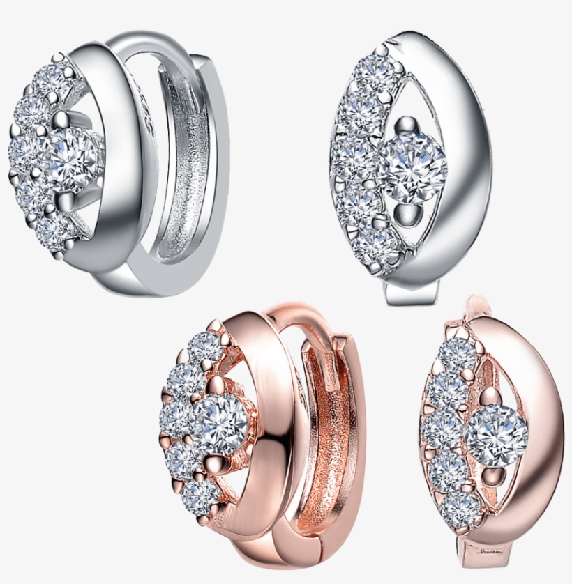 Rachel Glauber Cz Diamond Huggie Hoop Earrings, transparent png