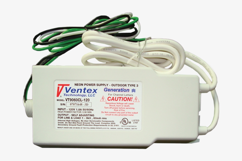 Ventex Vt9060cl 120 Neon Transformer Power Supply 100v, transparent png