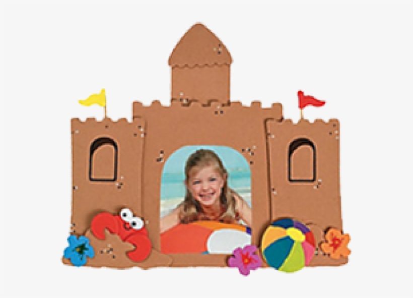 Sandcastle Picture Frame Magnet Craft Kit, transparent png