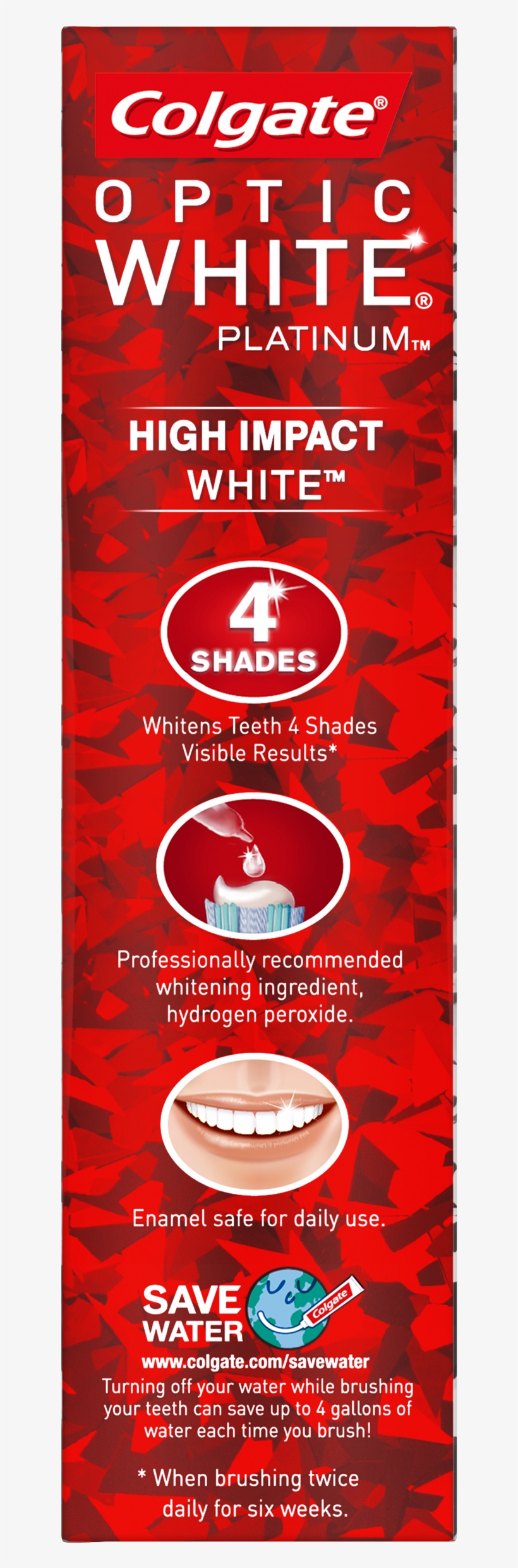 Colgate Optic White High Impact White Whitening Toothpaste, transparent png