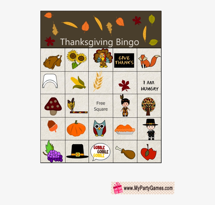 Free Printable Thanksgiving Bingo Game Cards, transparent png