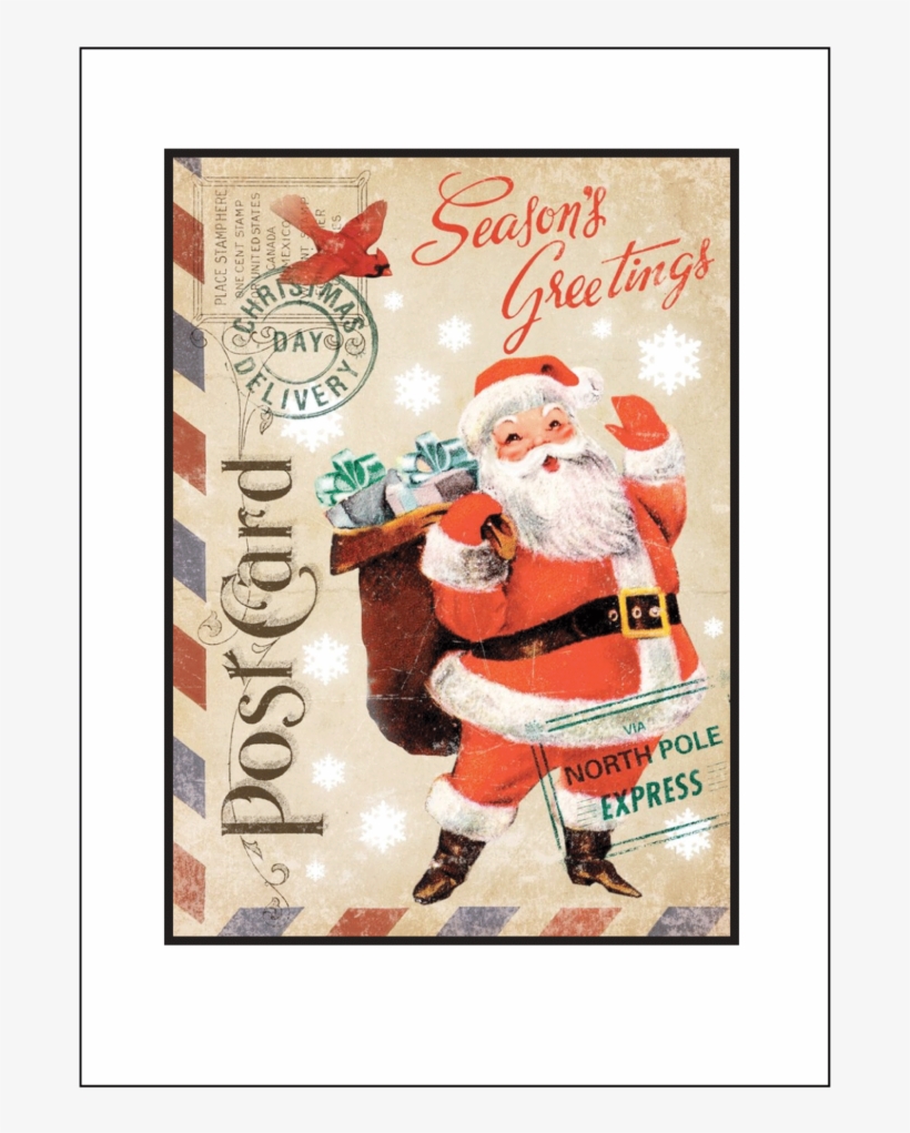 4 Vintage Holiday Notecard Set, transparent png