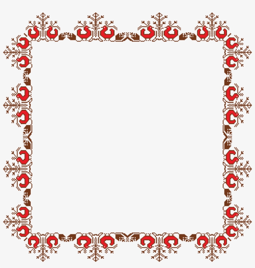 Free Clipart Of A Vintage Embroidery Square Frame, transparent png