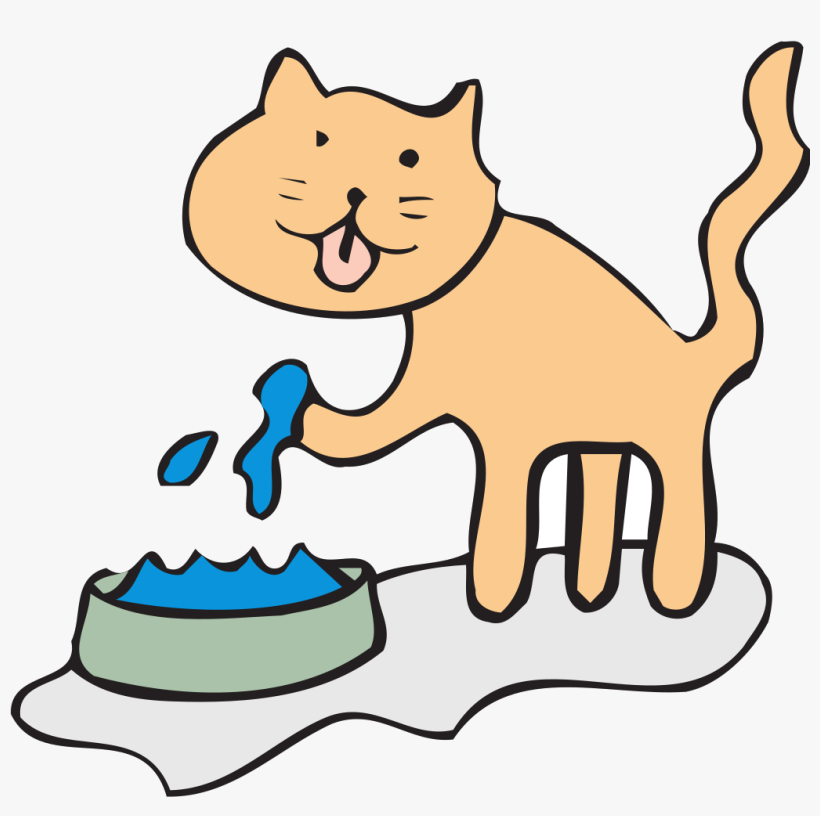 Cat Drinking Svg Clip Arts 600 X 568 Px, transparent png