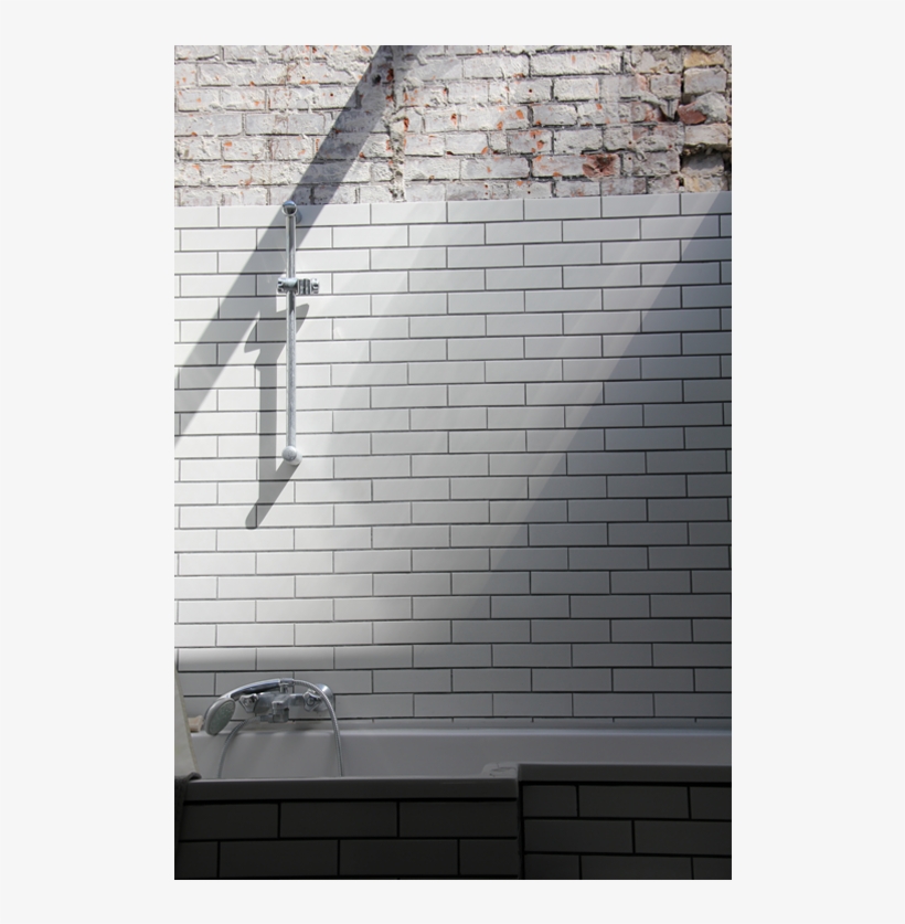 Bathroom With Bathtub Up Against The Old Facade Brick, transparent png